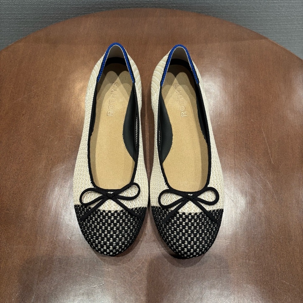 Rothy's Black & White Tweed Ballet Flats - Picture 7 of 15